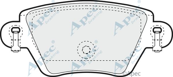 APEC BRAKING stabdžių trinkelių rinkinys, diskinis stabdys PAD1295